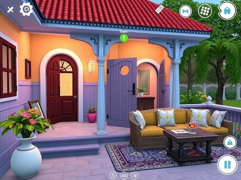 Serene Cottage Stylist gameplay showing advanced design techniques